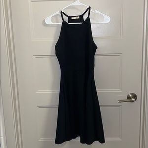 black a-line dress